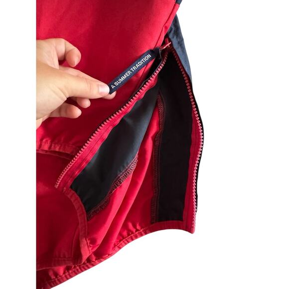 Cooperstown Dreams Park Men’s M Red Lined Pullover Windbreaker Jacket V Neck - Picture 3 of 8